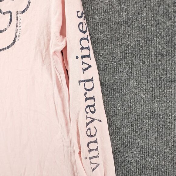 Vineyard Vines Women's Whale Chest Pocket T-Shirt Pink XS Long Sleeve Cotton - Picture 6 of 14